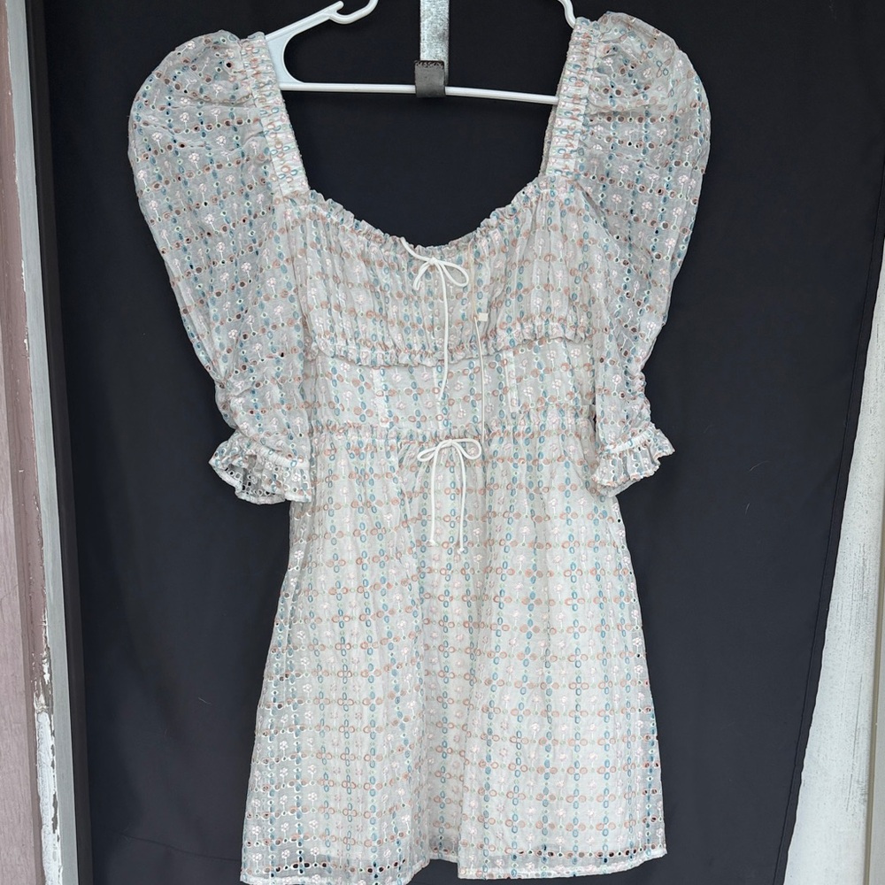 For Love And Lemons Multicolor Embroidered Dress